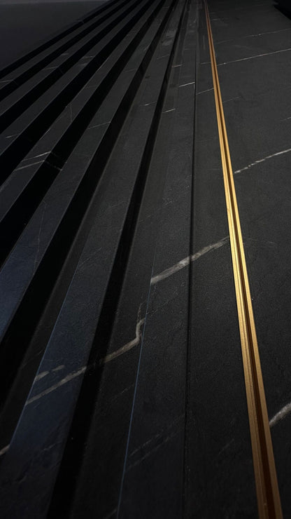 Black Marble - Large Fluted