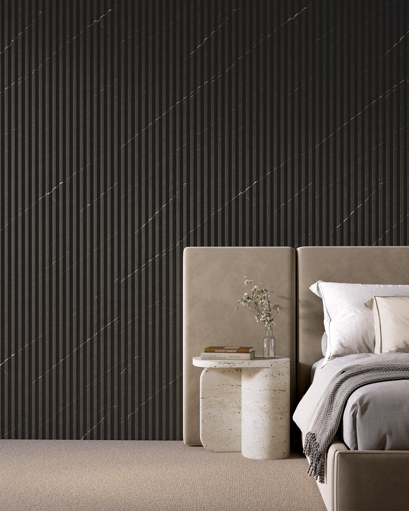 Black Marble - Large Fluted