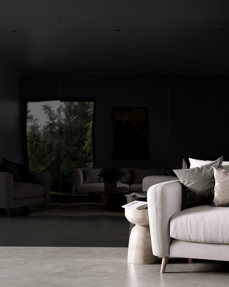 Black Mirrored Metal - Flat Panel