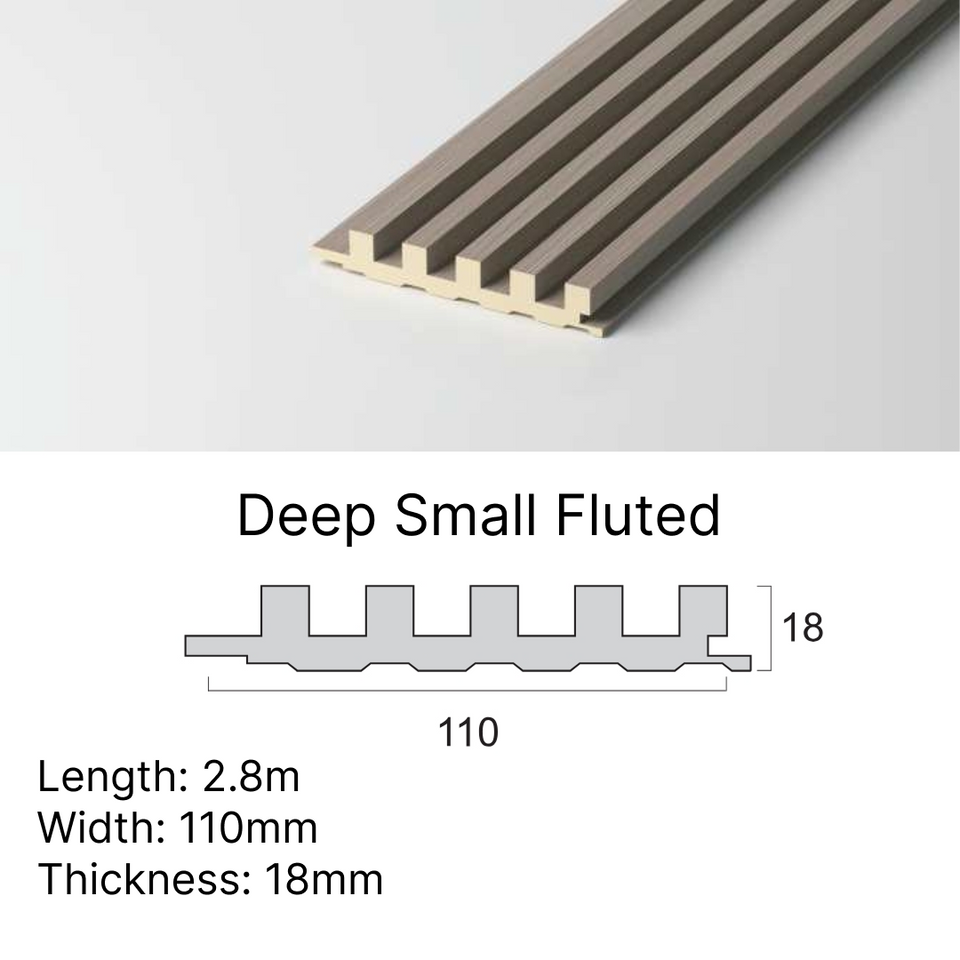 Pure White Stone - Deep Small Fluted