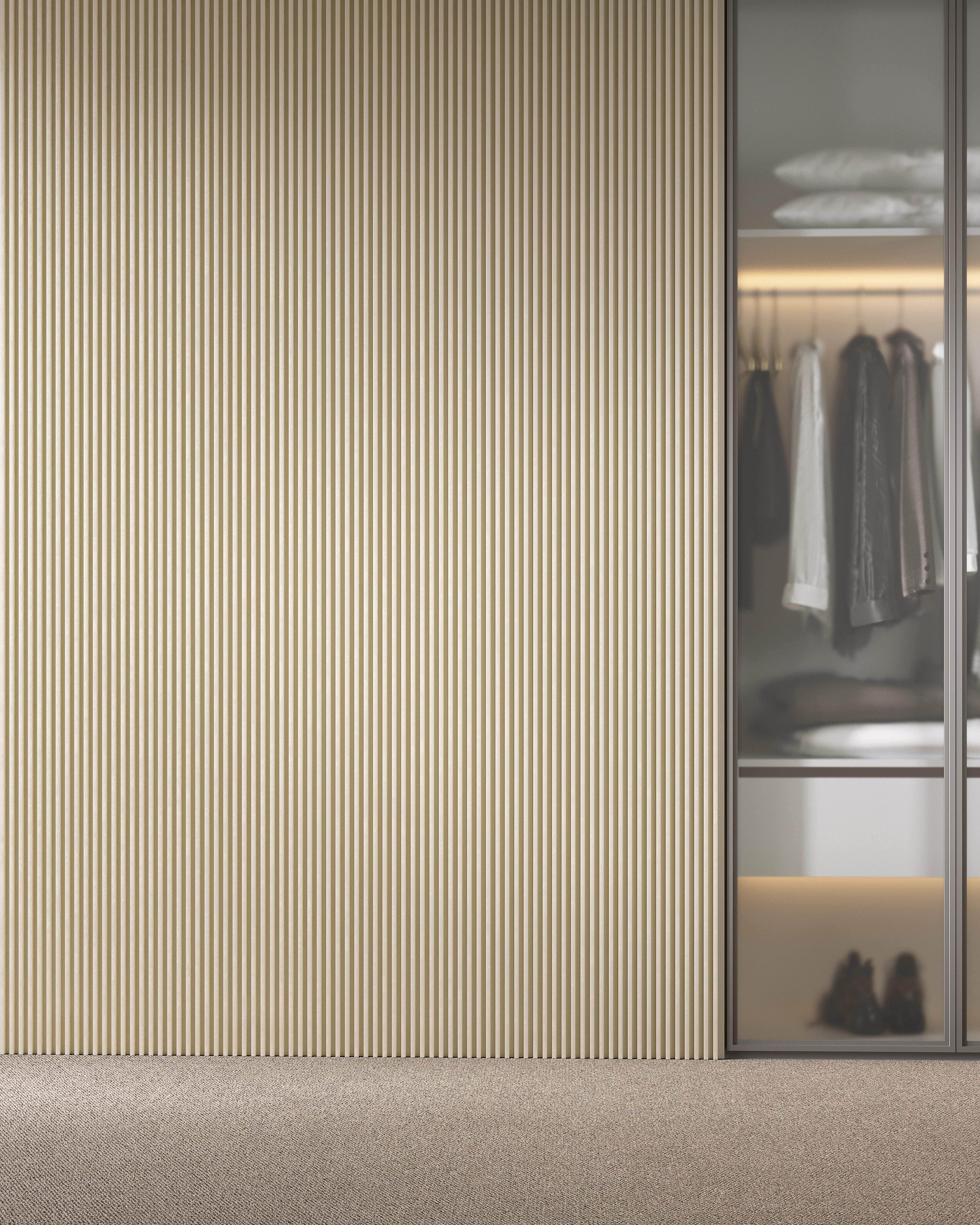 Muted Beige - Deep Small Fluted