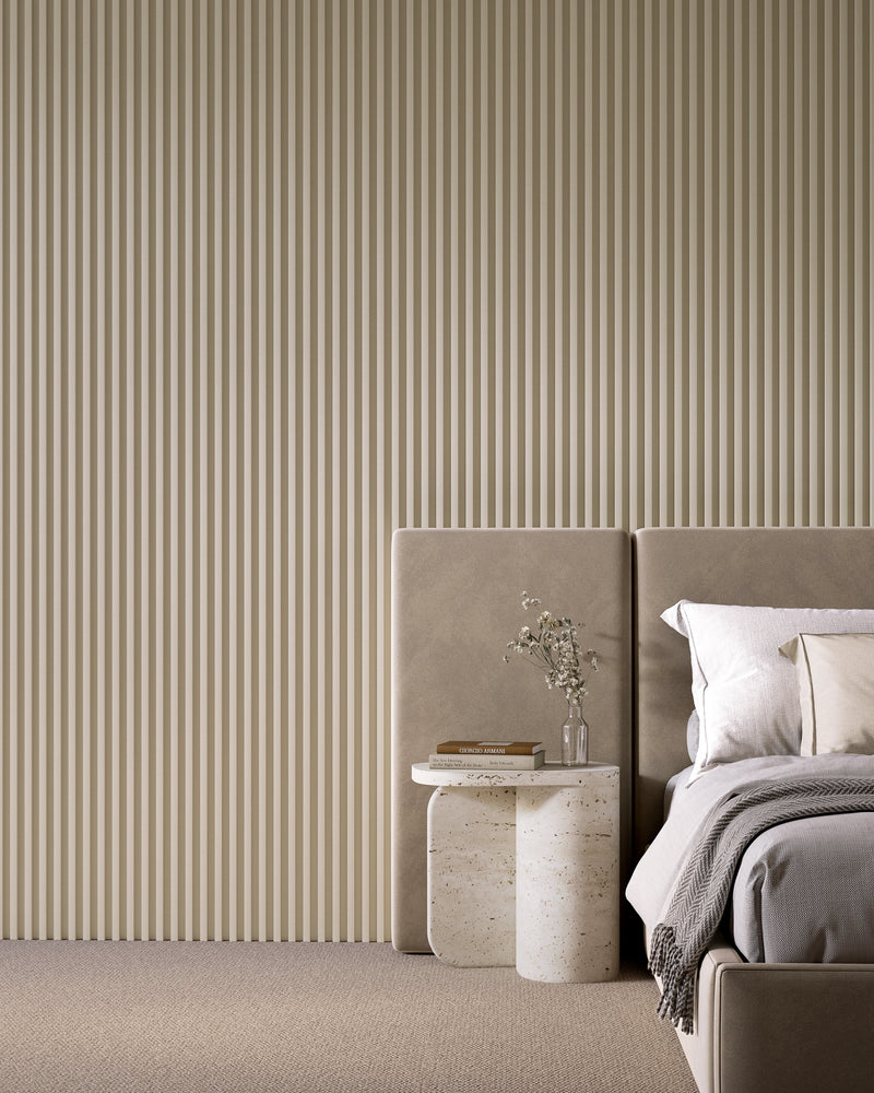 Off White Leather - Large Fluted