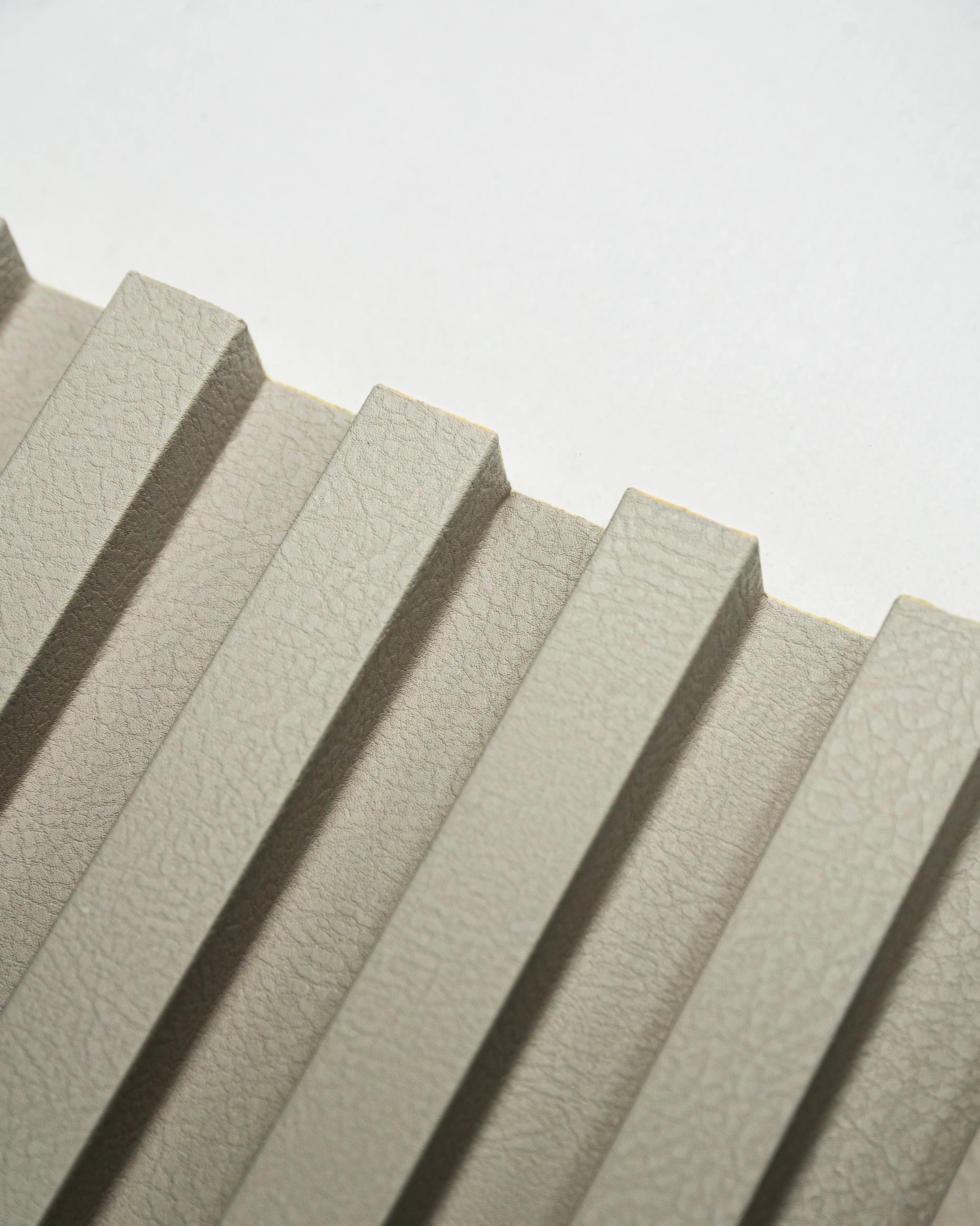 Off White Leather - Large Fluted