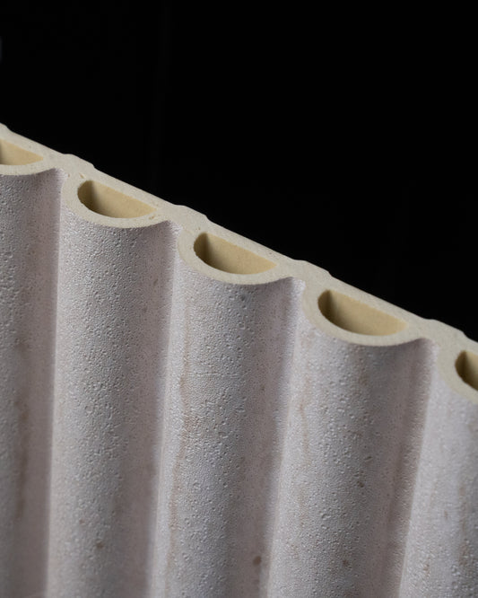 Washed Travertine - Arc Fluted