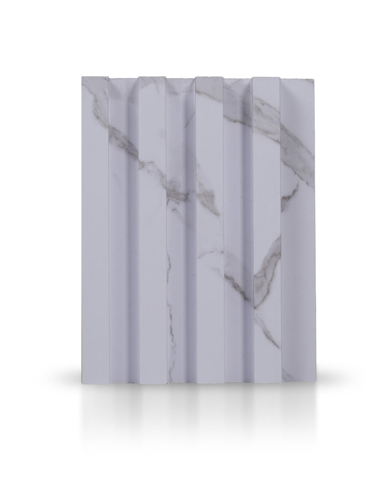 Pure White Stone - Large Fluted