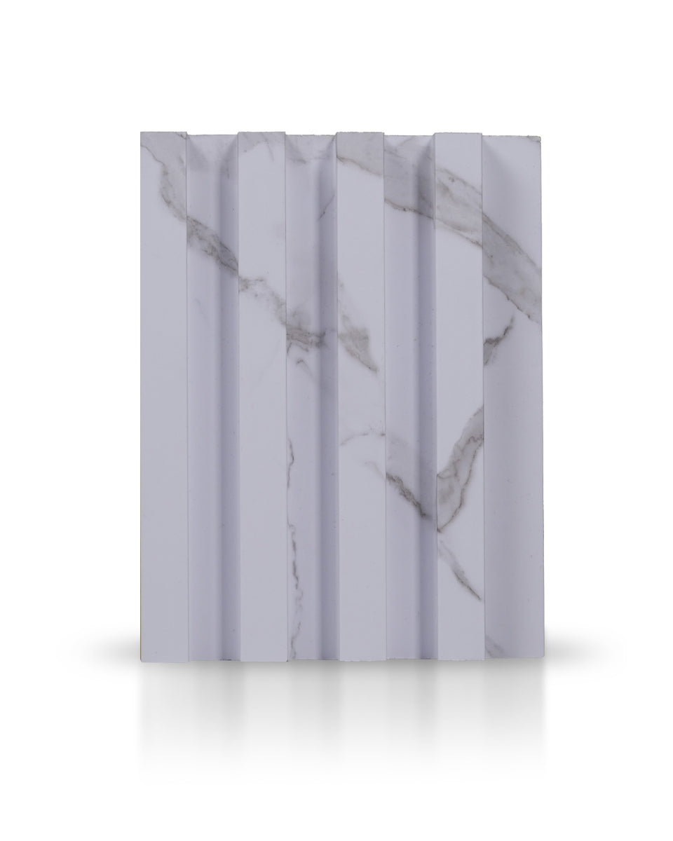 Pure White Stone - Large Fluted