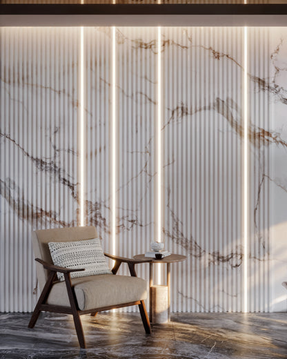Carrara Marble - Deep Small Fluted